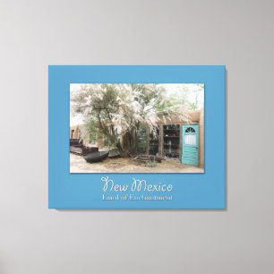 New Mexico Turquoise Trail Wrapped Canvas Afdruk