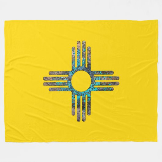 New Mexico, United States Fleece Blanke (Voorkant (Horizontaal))