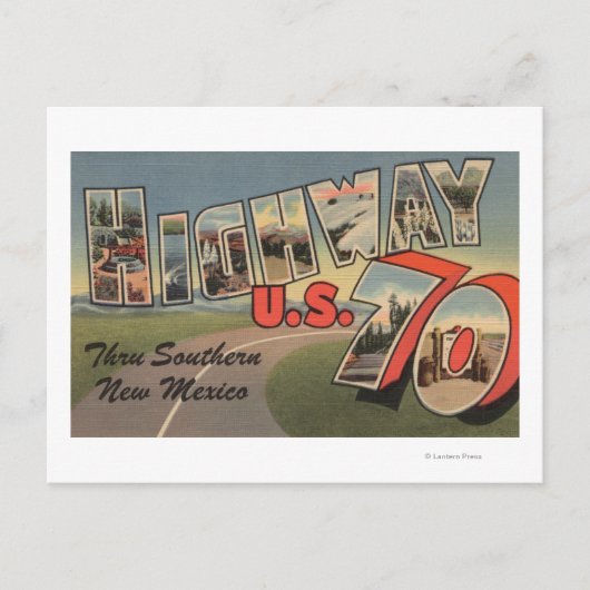 New Mexico - US Highway 70 - Large Letter Briefkaart (Voorkant)
