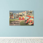 New Mexico - US Highway 70 - Large Letter Canvas Afdruk (Insitu (Houten vloer))