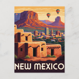New Mexico USA Adobe Dorpen En Reizen Door De Woes Briefkaart