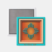 New Mexico USA Magneet (Voorkant / Achterkant)