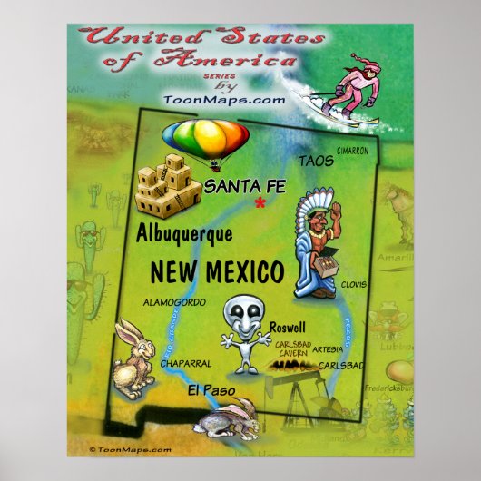 New Mexico USA Poster (Voorkant)