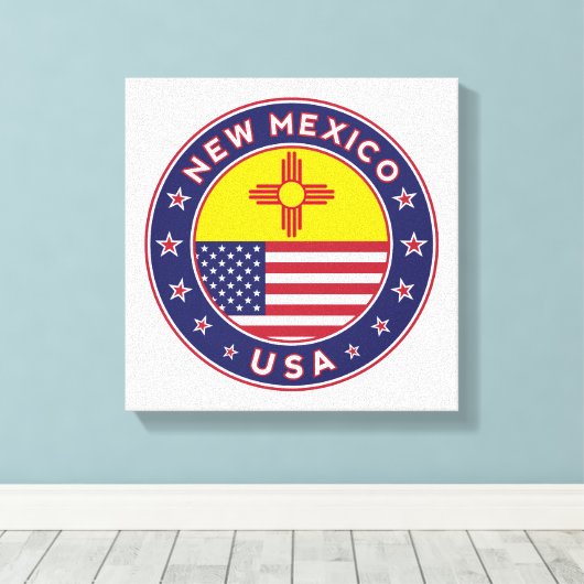 New Mexico, USA States, New Mexico canvas, poster Canvas Afdruk (Insitu (Houten vloer))