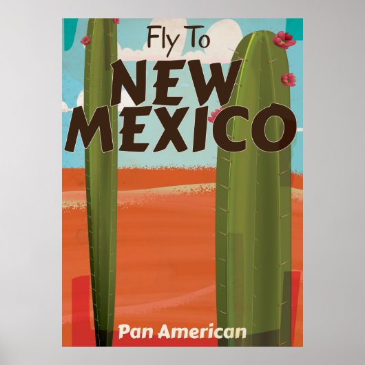 New Mexico, USA Vintage poster. Poster (Voorkant)