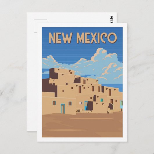 New Mexico Verenigde Staten Beroemde Reisplaats Il Briefkaart (Voorkant / Achterkant)