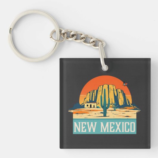 New Mexico Verenigde Staten van Amerika Sleutelhanger (voorkant)