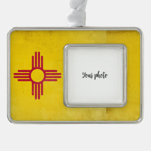 New Mexico Verzilverd Omlijst Ornament