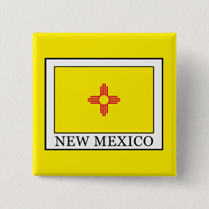 New Mexico Vierkante Button 5,1 Cm