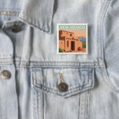  New Mexico Vierkante Button 5,1 Cm (In situ)