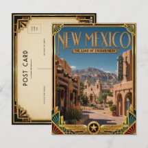 New Mexico Vintage Art Deco Gouden Tijdperk
