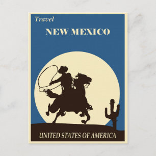 New Mexico Vintage Reisposter Briefkaart