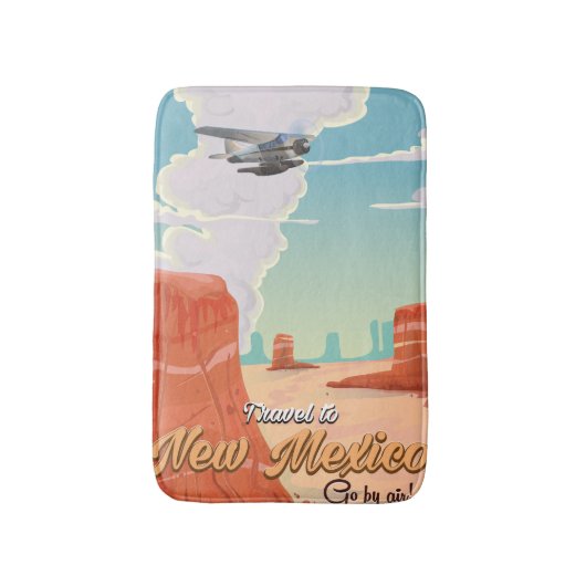 New Mexico vintage reisposter print Badmat (Voorkant Verticaal)