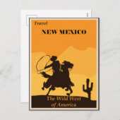 New Mexico Vintage Travel Briefkaart (Voorkant / Achterkant)