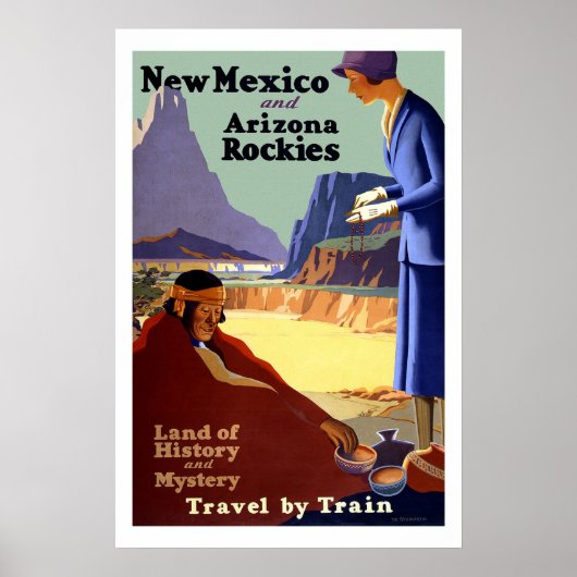 New Mexico Vintage Travel Poster (Voorkant)