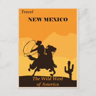 New Mexico Vintage Travel Poster Briefkaart