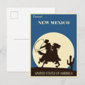 New Mexico Vintage Travel Poster Briefkaart (Voorkant / Achterkant)