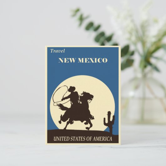 New Mexico Vintage Travel Poster Briefkaart (Staand voorkant)