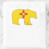 New Mexico Vlag Dragend Rechthoekige Sticker (Tas)