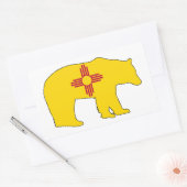 New Mexico Vlag Dragend Rechthoekige Sticker (Envelop)