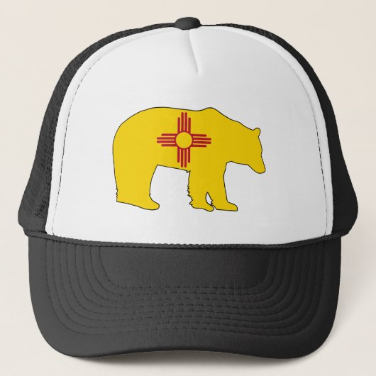New Mexico Vlag Dragend Trucker Pet (Voorkant)