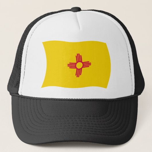 New Mexico Vlag Hoed Trucker Pet (Voorkant)