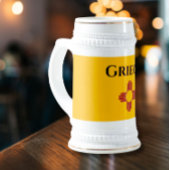 New Mexico vlag met Zia symbool Bierpul