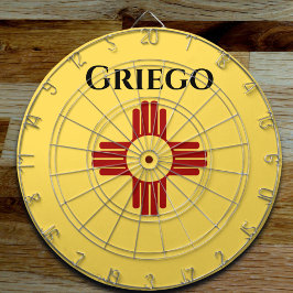 New Mexico vlag met Zia symbool Dartbord