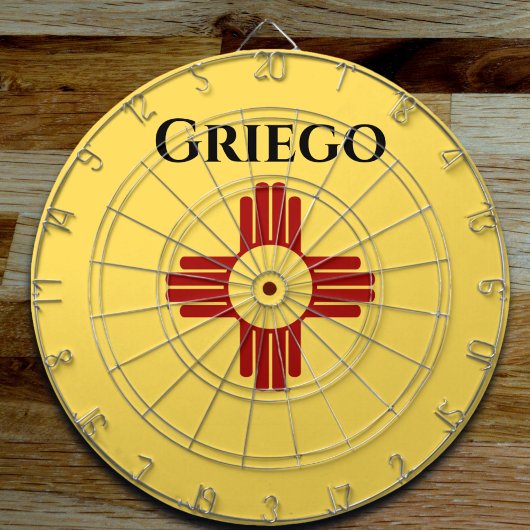 New Mexico vlag met Zia symbool Dartbord