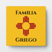 New Mexico vlag met Zia symbool Fotoplaat (Voorkant)