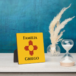 New Mexico vlag met Zia symbool Fotoplaat