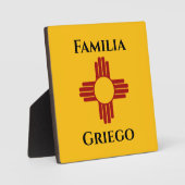 New Mexico vlag met Zia symbool Fotoplaat (Voorkant)