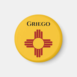 New Mexico vlag met Zia symbool Magneet