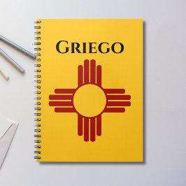 New Mexico vlag met Zia symbool Notitieboek