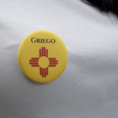 New Mexico vlag met Zia symbool Ronde Button 3,2 Cm