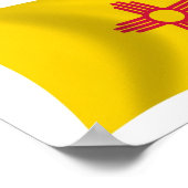 New Mexico Vlag Poster Afdruk (Hoek)
