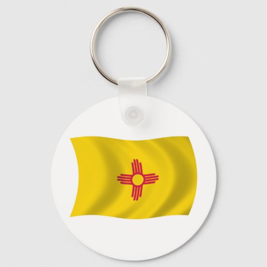 New Mexico Vlag Sleutelhanger (Voorkant)