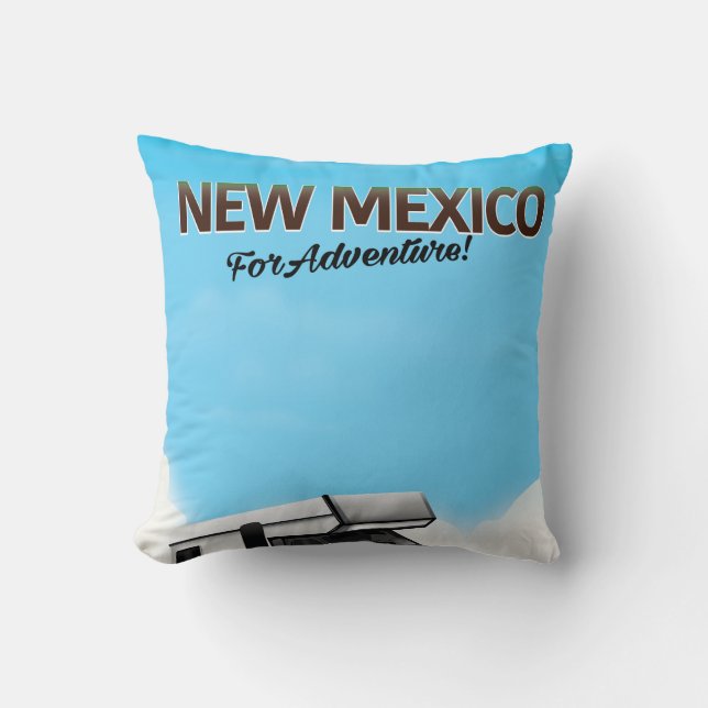 New Mexico "Voor Avontuur" Reisposter Kussen (Voorkant)
