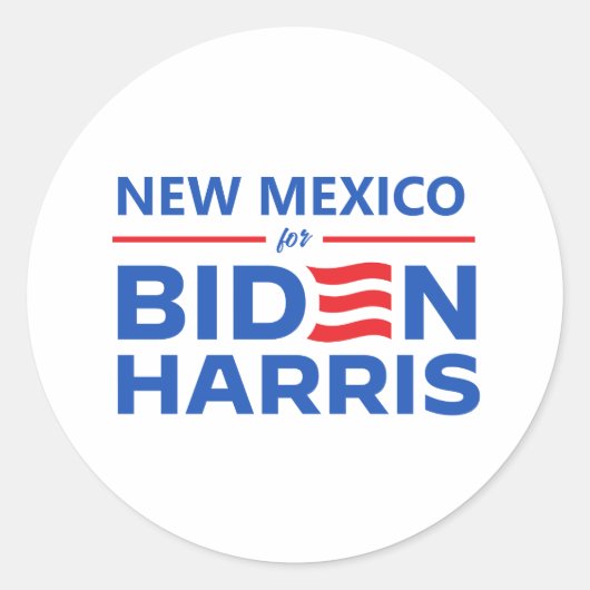 New Mexico voor Biden Harris Ronde Sticker (Voorkant)