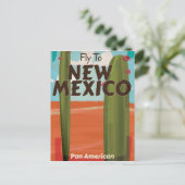 New Mexico, VS vintage reisposter. Briefkaart (Staand voorkant)