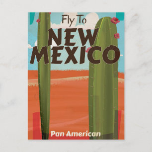 New Mexico, VS vintage reisposter. Briefkaart