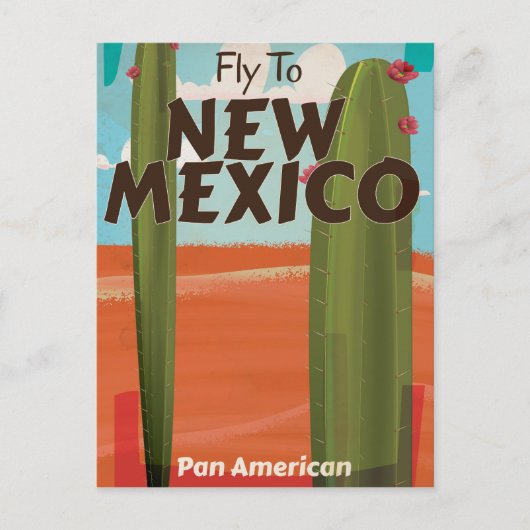 New Mexico, VS vintage reisposter. Briefkaart (Voorkant)