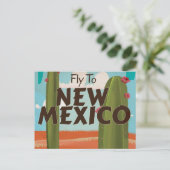 New Mexico, VS vintage reisposter. Briefkaart (Staand voorkant)