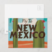 New Mexico, VS vintage reisposter. Briefkaart (Voorkant / Achterkant)