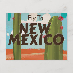 New Mexico, VS vintage reisposter. Briefkaart