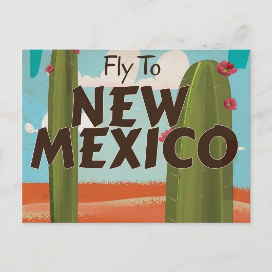 New Mexico, VS vintage reisposter. Briefkaart (Voorkant)