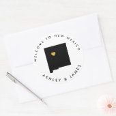 New Mexico Wedding Welcome Sticker, Treat Box Bag Ronde Sticker (Envelop)