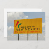 New Mexico Welcome Sign - Land of Enchantment Briefkaart (Voorkant / Achterkant)