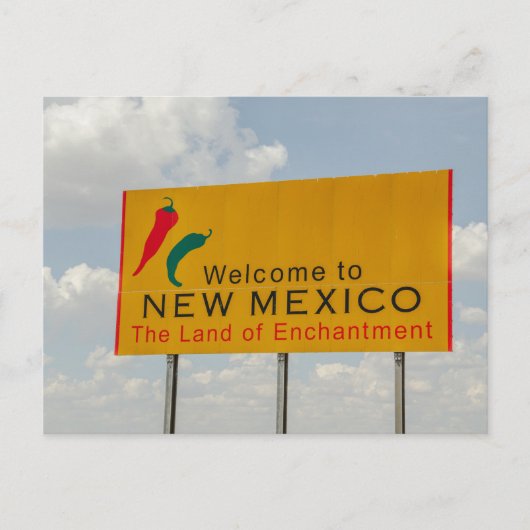 New Mexico Welcome Sign - Land of Enchantment Briefkaart (Voorkant)