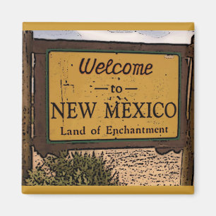 New Mexico welkom teken kunstzinnige magneet